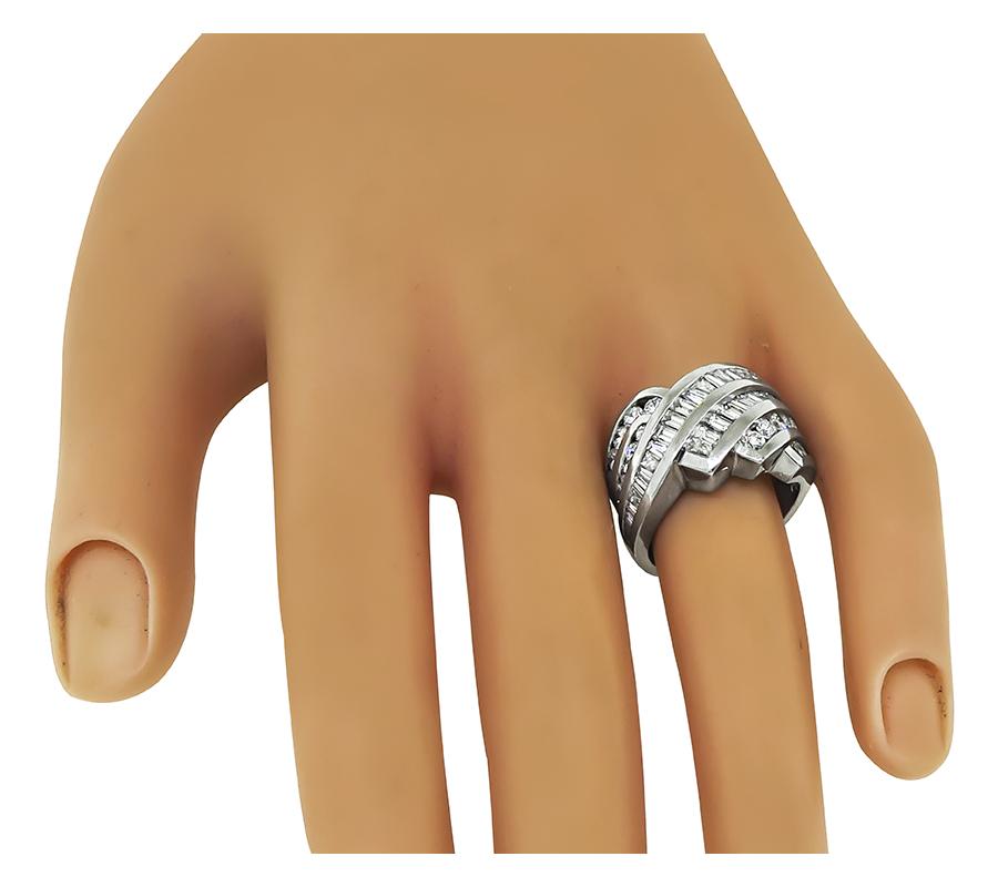 Estate 1.75ct Diamond Platinum Ring