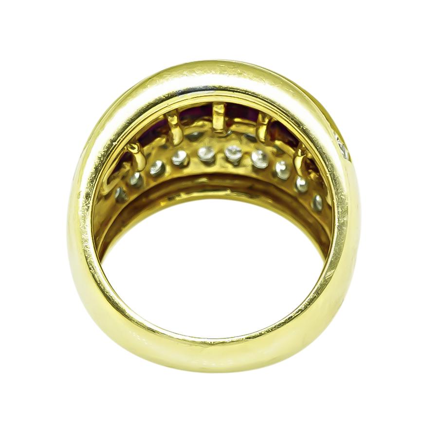 Estate 1.80ct Burma Ruby 1.25ct Diamond Gold Ring