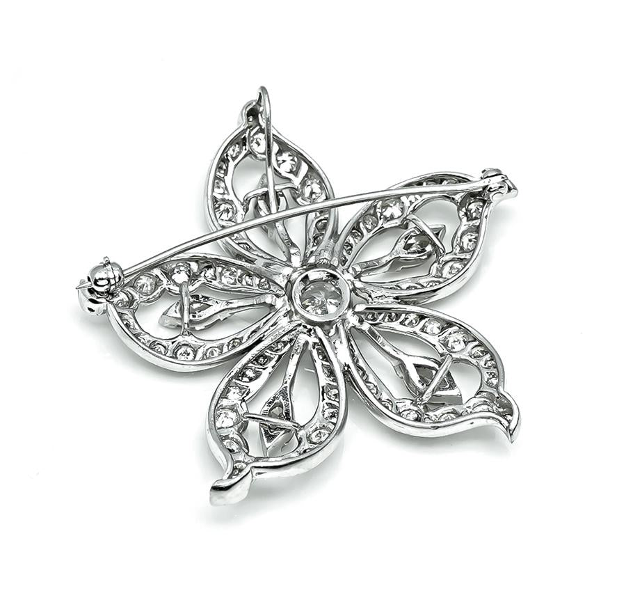 1950s 3.15cttw Diamond Platinum Star Pin / Pendant