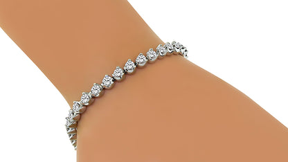 Estate 4.50ct Diamond Gold Tennis Bracelet
