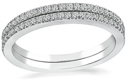 Estate 0.70ct Diamond Eternity Wedding Band Set