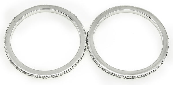 Estate 0.70ct Diamond Eternity Wedding Band Set