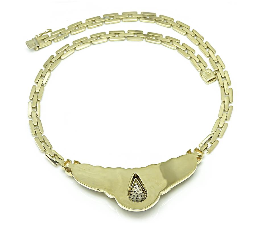 Estate 2.00ct Diamond 14k Yellow Gold Necklace