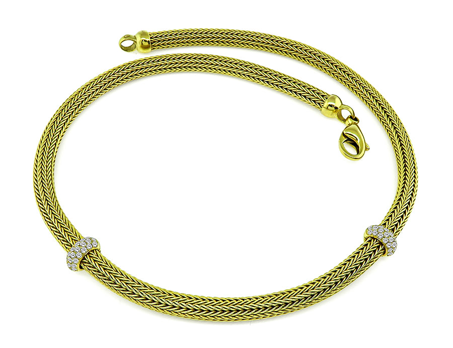 Estate 0.68ct Diamond Gold Necklace