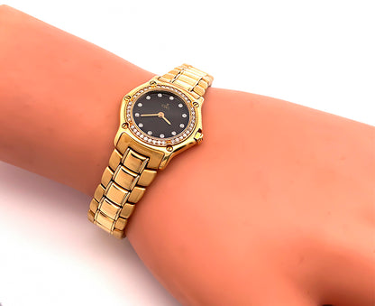Estate Ebel Diamond Yellow Gold Swiss Watch
