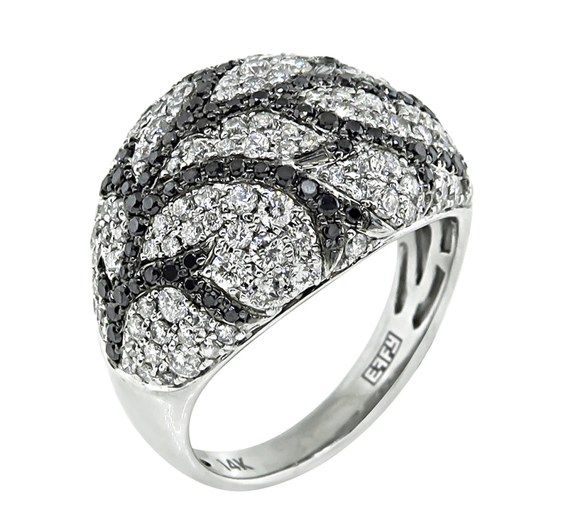 Estate Effy 1.60ct Black and White Diamond Ring