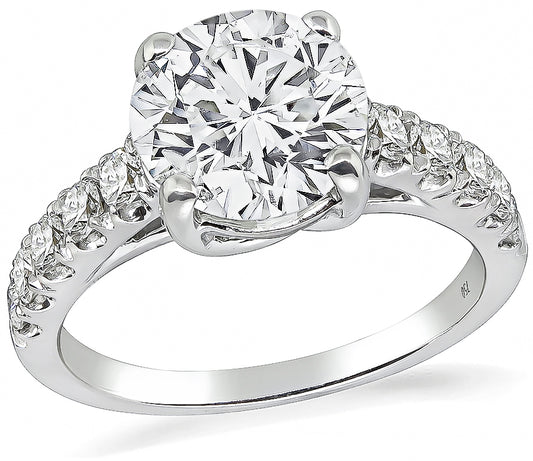 Estate EGL Certified 2.07ct Diamond Engagement Ring