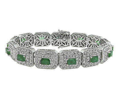 6.50ct Colombian Emerald 4.00ct Diamond Bracelet
