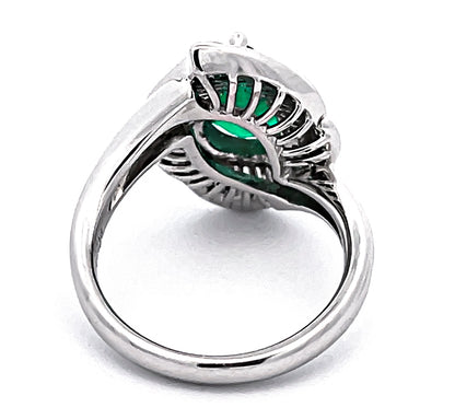 Estate 1.29ct Emerald 0.50ct Diamond Ring