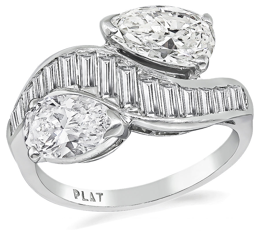 Estate GIA Certified 0.65ct and 0.78ct Diamond Ring