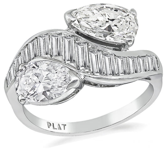 Estate GIA Certified 0.65ct and 0.78ct Diamond Ring