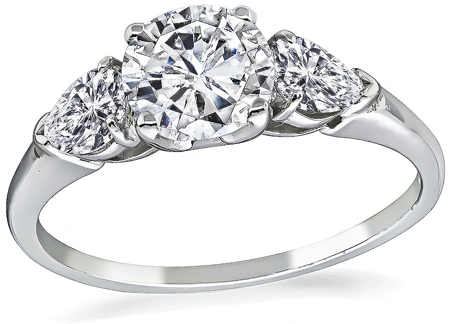 Estate GIA Certified 1.00ct Diamond Engagement Ring