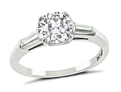 Estate GIA Certified 1.01ct Diamond Engagement Ring