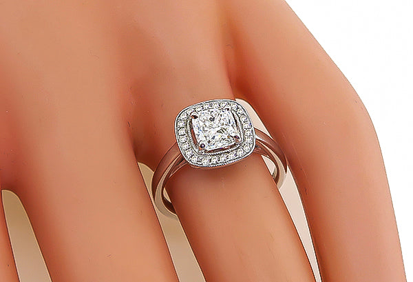Estate GIA Certified 1.01ct Diamond Engagement Ring