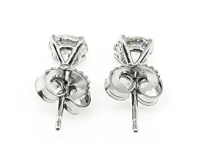 Estate GIA Certified 0.52ct and 0.49ct Diamond Stud Earrings