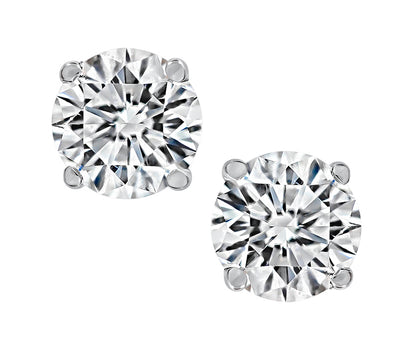 Estate GIA Certified 0.52ct and 0.49ct Diamond Stud Earrings