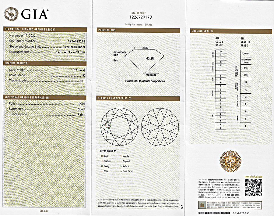 Estate GIA Certified 1.02ct Diamond Ruby Engagement Ring