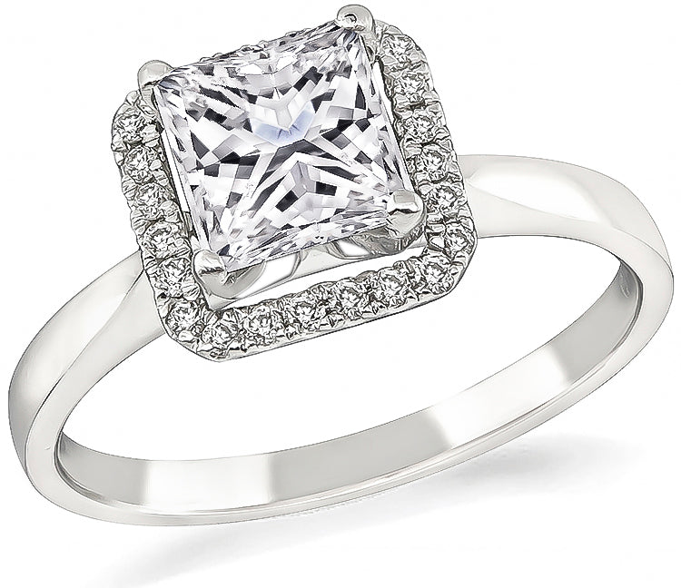 Estate GIA Certified 1.18ct Diamond Engagement Ring