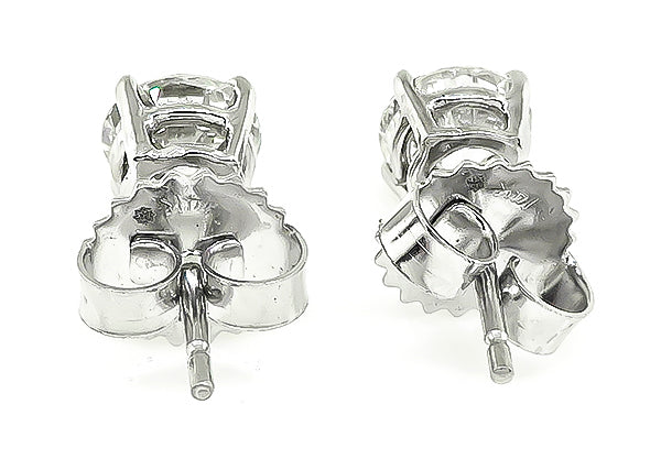 Estate GIA Certified 1.18cttw Diamond Stud Earrings