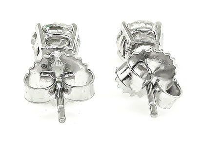 Estate GIA Certified 1.18cttw Diamond Stud Earrings