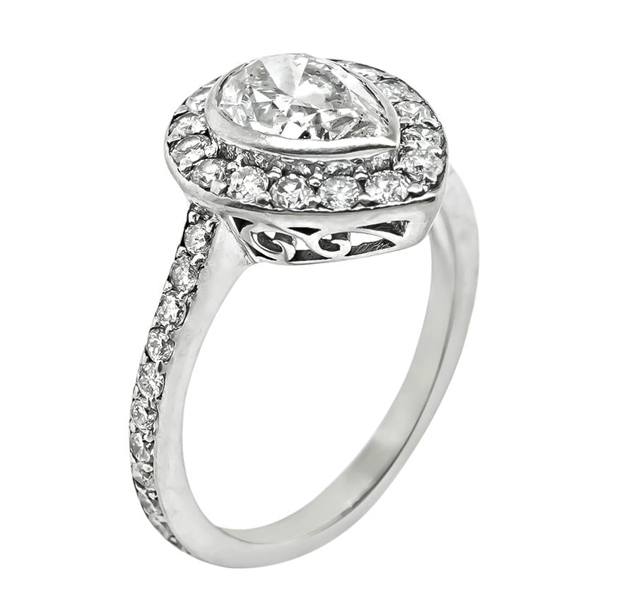 Estate GIA Certified 1.29ct Diamond Engagement Ring
