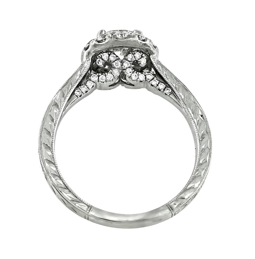 Estate GIA Certified 1.05ct Diamond Engagement Ring
