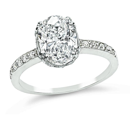 Estate GIA Certified 1.36ct Diamond Engagement Ring