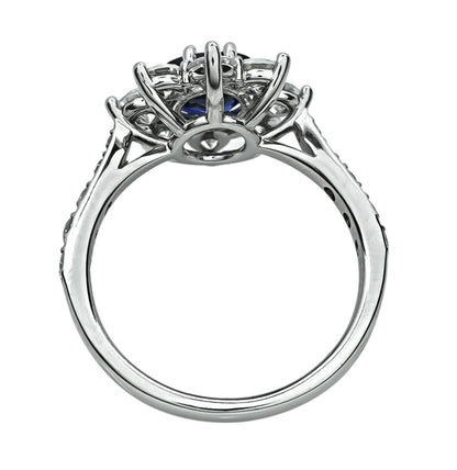 Estate 1.36ct Sapphire 1.30ct Diamond Ring