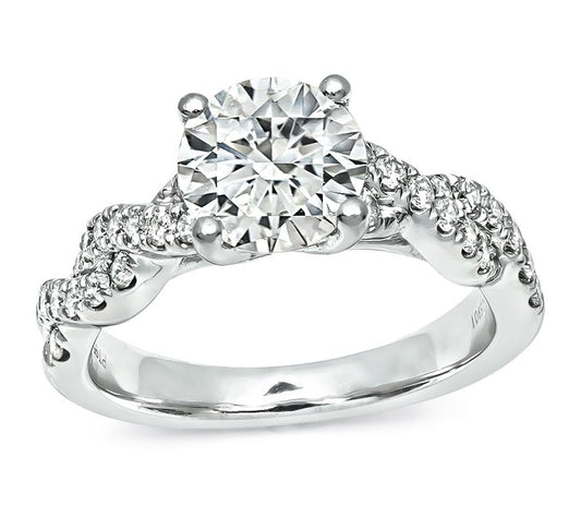 Estate GIA Certified 1.05ct Diamond Engagement Ring