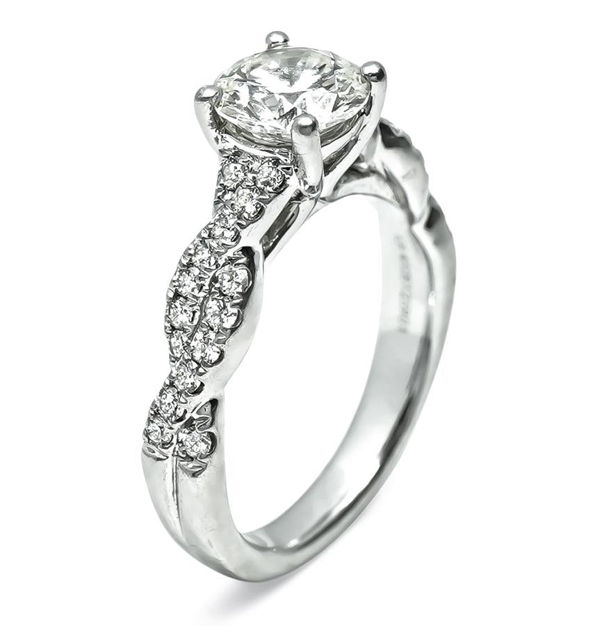 Estate GIA Certified 1.05ct Diamond Engagement Ring