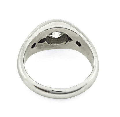 Estate GIA Certified 1.50ct Diamond 14k White Gold Ring