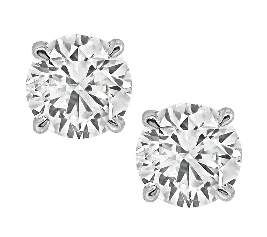 GIA Certified 1.92cttw Diamond Stud Earrings