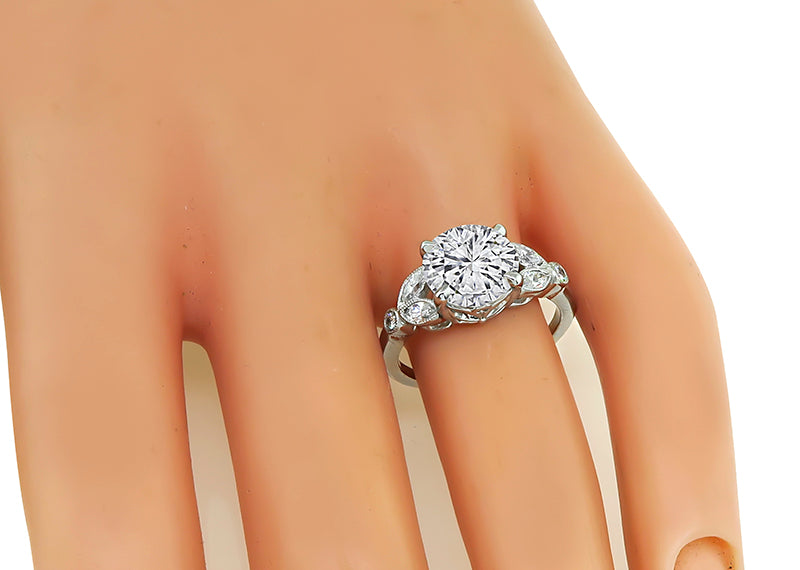 Estate GIA Certified 2.48ct Diamond Engagement Ring