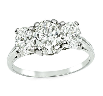 GIA 1.02ct Diamond 0.61ct and 0.57ct Side Diamond Anniversary Ring