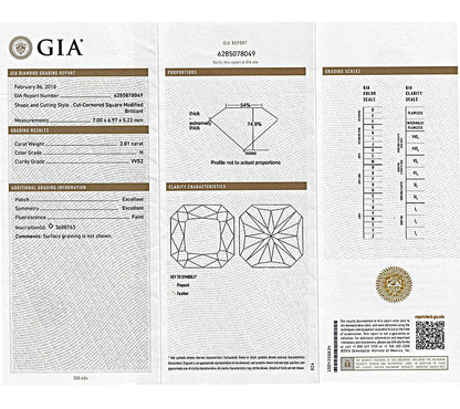 GIA Certified 2.01ct Diamond Engagement Ring