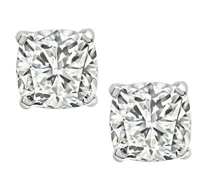 Estate GIA Certified 4.04cttw Diamond Stud Earrings