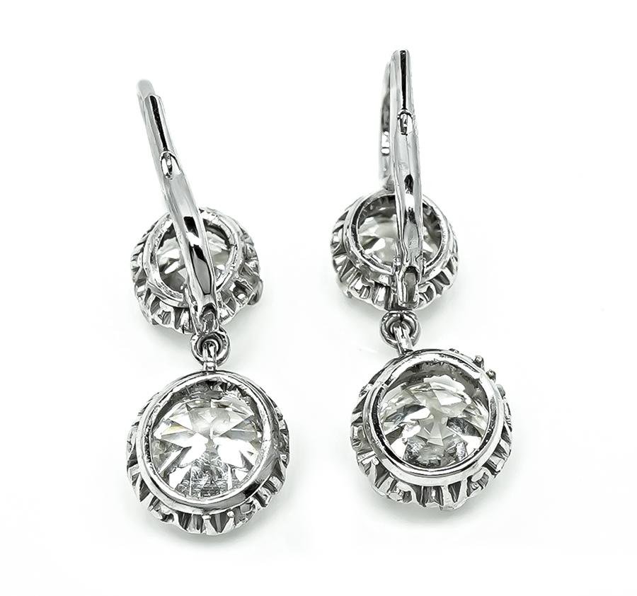 Vintage GIA Certified 5.22cttw Diamond Earrings
