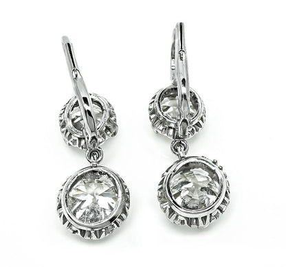 Vintage GIA Certified 5.22cttw Diamond Earrings