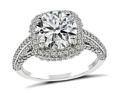 Estate GIA Certified 2.02ct Diamond Engagement Ring and Wedding Band Set
