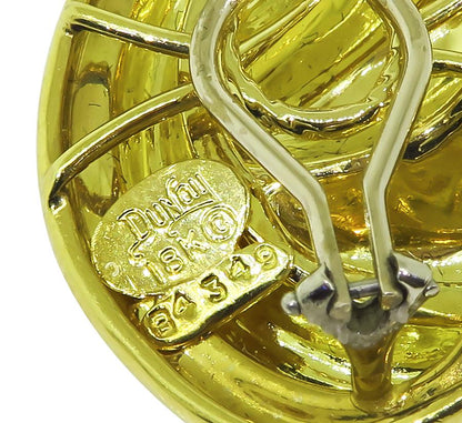 Estate Henry Dunay 18k Yellow Gold Earrings