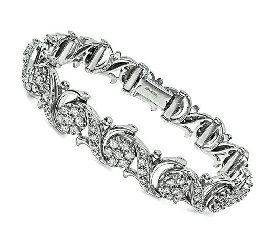 Estate Jabel 5.00ct Diamond Gold Bracelet