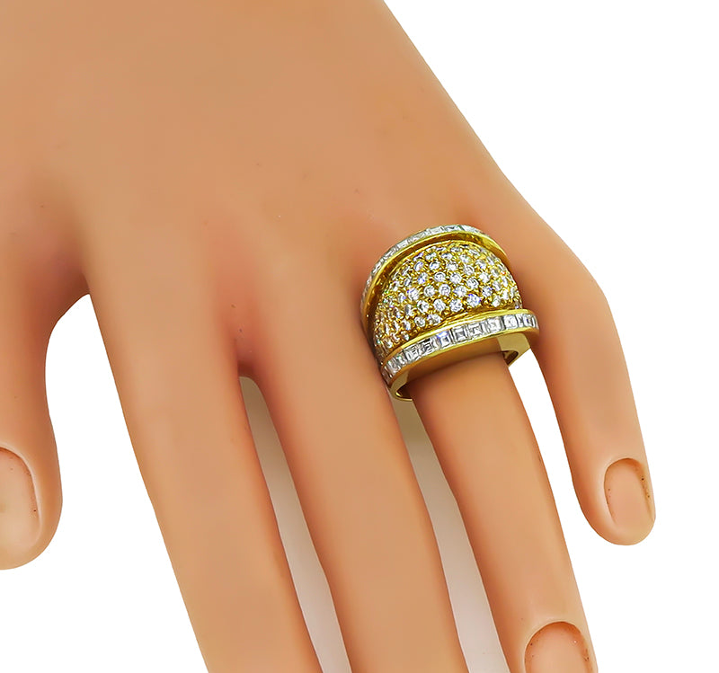 Estate Krypell 4.00ct Diamond Gold Ring
