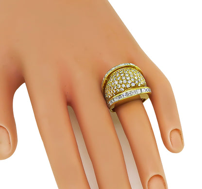Estate Krypell 4.00ct Diamond Gold Ring