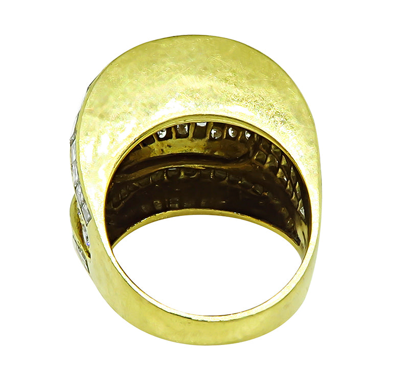 Estate Krypell 4.00ct Diamond Gold Ring