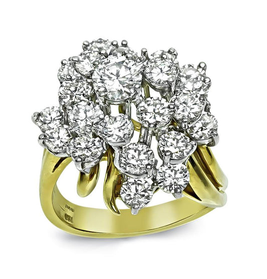 Estate Kurt Wayne 3.50ct Diamond Gold Cocktail Ring