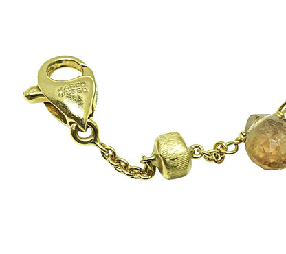 Estate Marco Bicego Multi Color Gemstone 18k Yellow Gold Necklace