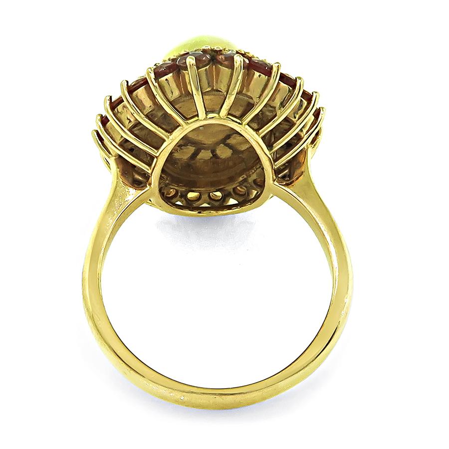Estate Mexican Opal 0.70ct Diamond Morganite 14k Rose Gold Ring