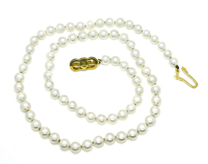 Estate Mikimoto Gold Pearl Necklace