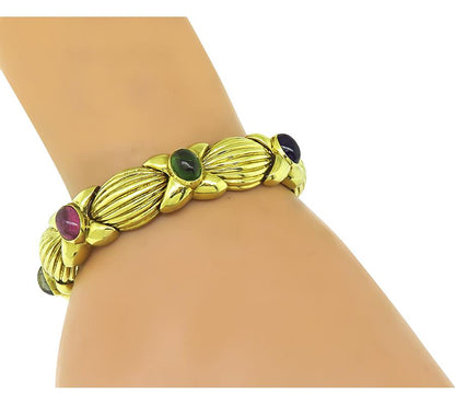 17.50ct Multi Color Gemstone Gold Bracelet