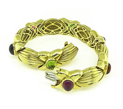 17.50ct Multi Color Gemstone Gold Bracelet